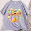 Pastel Yaoi Aesthetic T Shirt Casual Cotton Short Sleeve Round Neck Tees Soft Kawaii Graphic Tees Loose Printed Breathable Tees