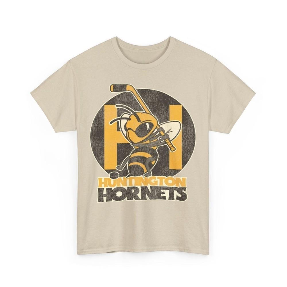 

Huntington Hornets Hockey Team Nostalgic Logo T-shirt 4XL
