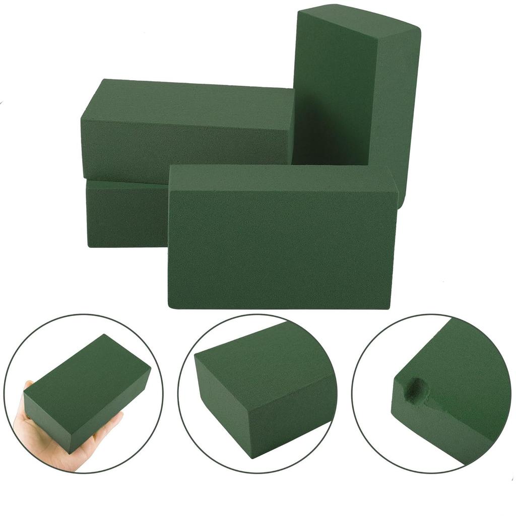 Blocco di Spugna Floreale Verde Umida per Fiori Freschi Artificiali, Spugna per Composizioni, Decorazioni per Casa, Feste di Compleanno, Festività