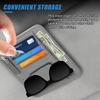 Small Leather Car Sun Visor Organizer - Multifunctional Car Interior Sunglass Holder Auto Visor Document Holder - Auto Card Sleeve Pocket Pouch