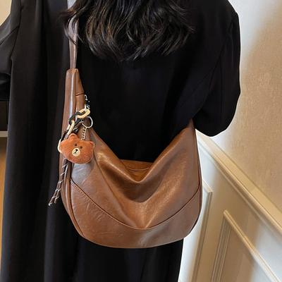 Retro Commuter Bag Women's 2025 New Trendy High-end Shoulder Bag Large-capacity Messenger Bag Versatile Dumpling Bag