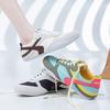 Soft sole soft surface 2025 summer new lace-up collision color matching German training shoes for women, comfortable and breathable flat-soled Forrest