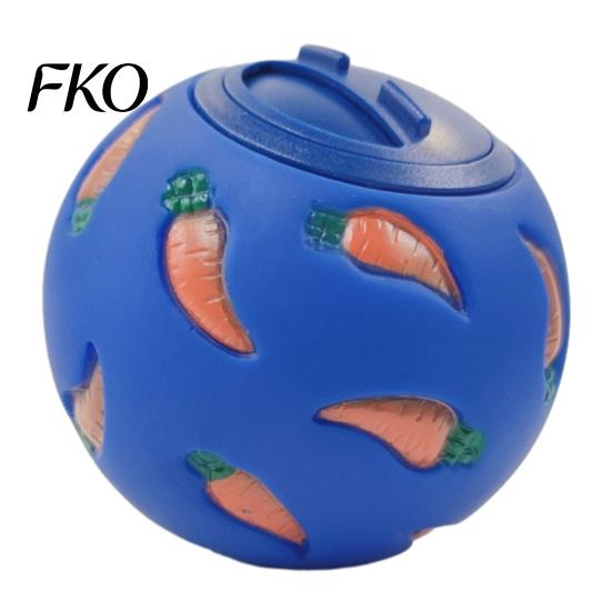Adjustable Food Ball Pet Treat Dispenser Ball, Dispensing Rolling Rabbit Slow Feeder, Enrichment Toy for Guinea Pigs Rabbits Mice Hedgehogs синий