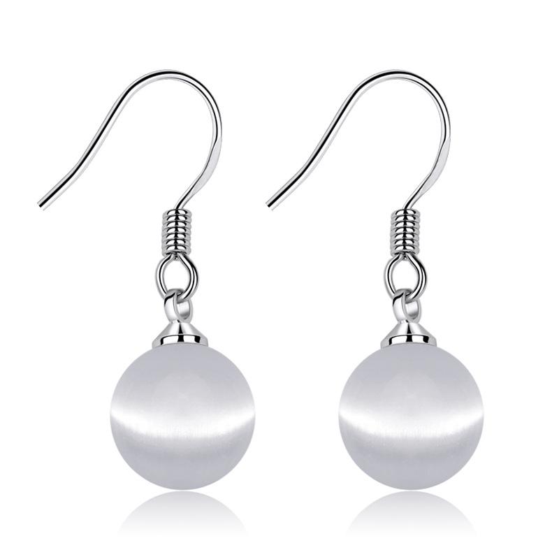 Akcesoria do kolczyków Okrągłe kolczyki z kocim okiem Kolczyki na haczykach dla studentek