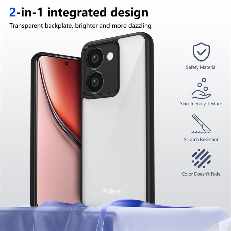 Realme P3 Ultra RMX5030 Case Plating Bumper Shockproof Clear Back Cover Hard Matte Phone Case for Realme P3Ultra 5G RMX5030