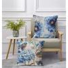 Short Plush Floral Pillowcase Blue Decorative Pillow Cover Flower Farm Cushion Cover Home Sofa Decoration