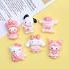 10Pcs Cartoon Bright Surface Animal Hug Flower Cat Resin Flat Back Scrapbook Diy Jewelry Hair Clips Ornament Accessories A4