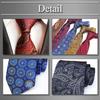 BUZZxSELECTION Men's Tie, Paisley Pattern, Casual & Stylish, Suitable for Suits and Business, NT009 (02 Blue)