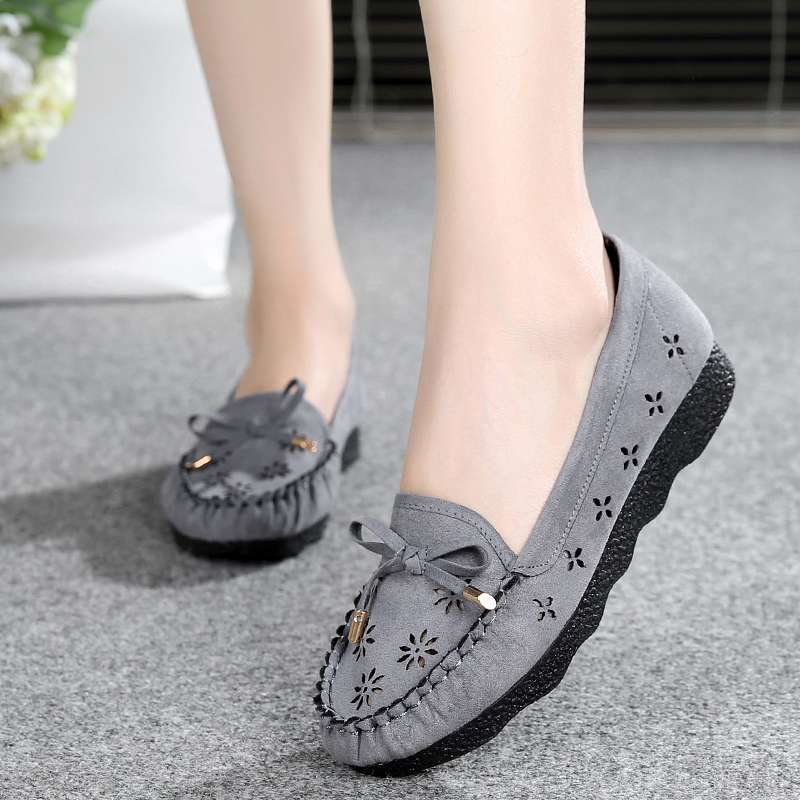 Spring and Summer Old North Cloth Shoes Women's Shoes Doudou Shoes Flat Bow Versatile Single Shoes Black Work Shoes Women's Casual Shoes