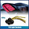 ARISELIFT Motorcycle Light Socket Connector Extension Wedge Holder Adapter T10
