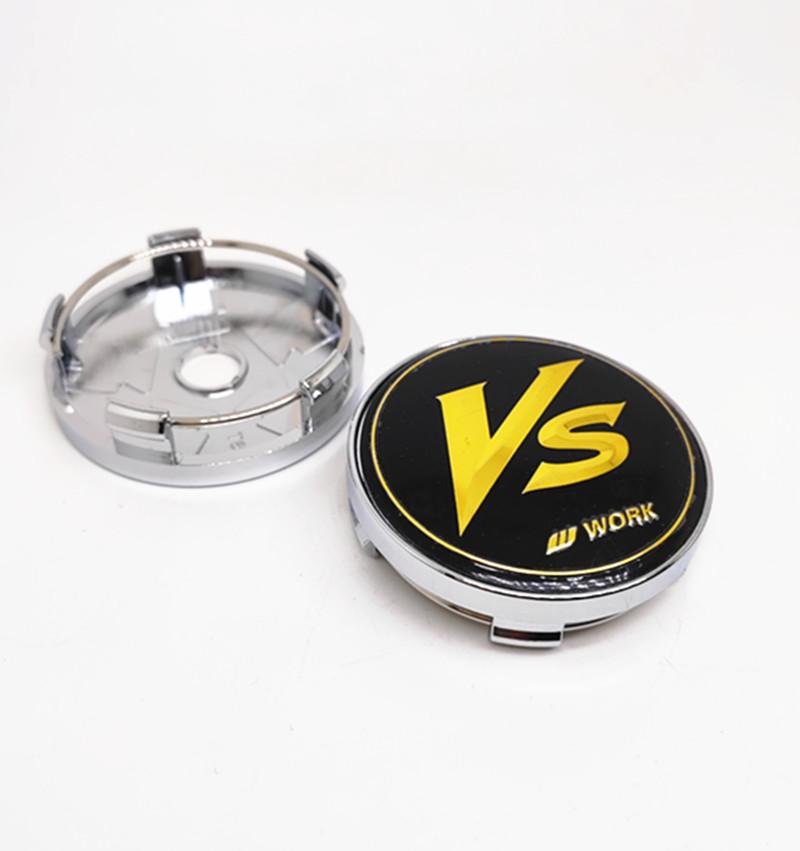 4pcs 60mm 56mm VS W Work Center Caps Car Wheel Hub Cover Emblem Badge Auto Styling
