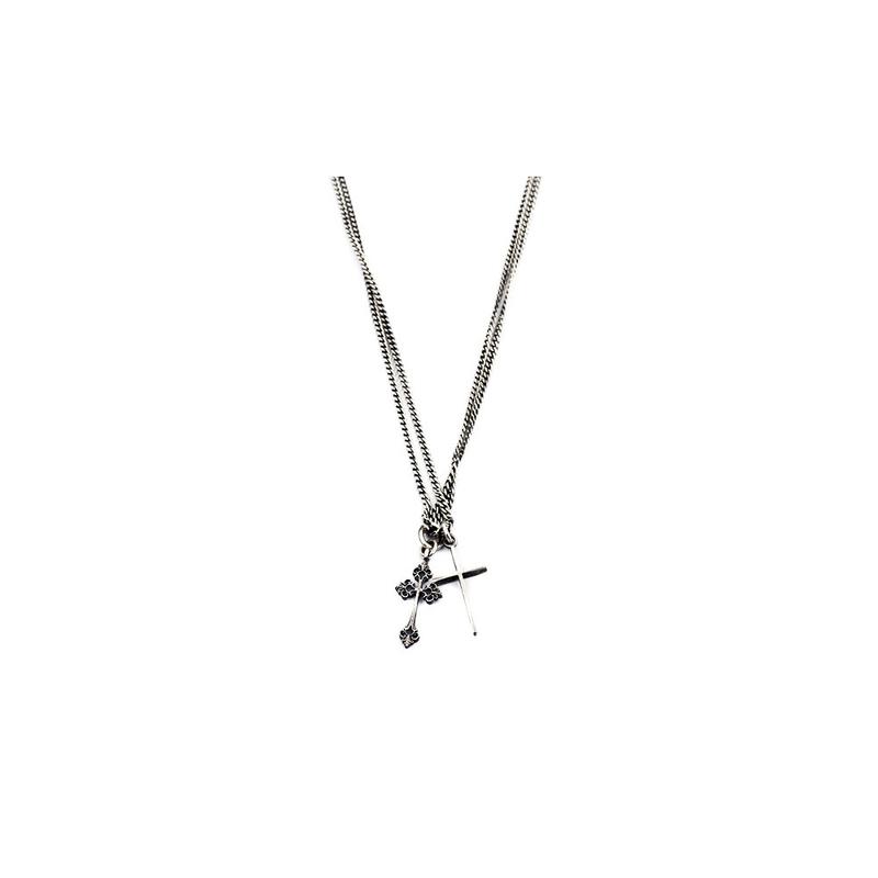 Bebello [Bs-273] 925 Silver Cross Chain Necklace