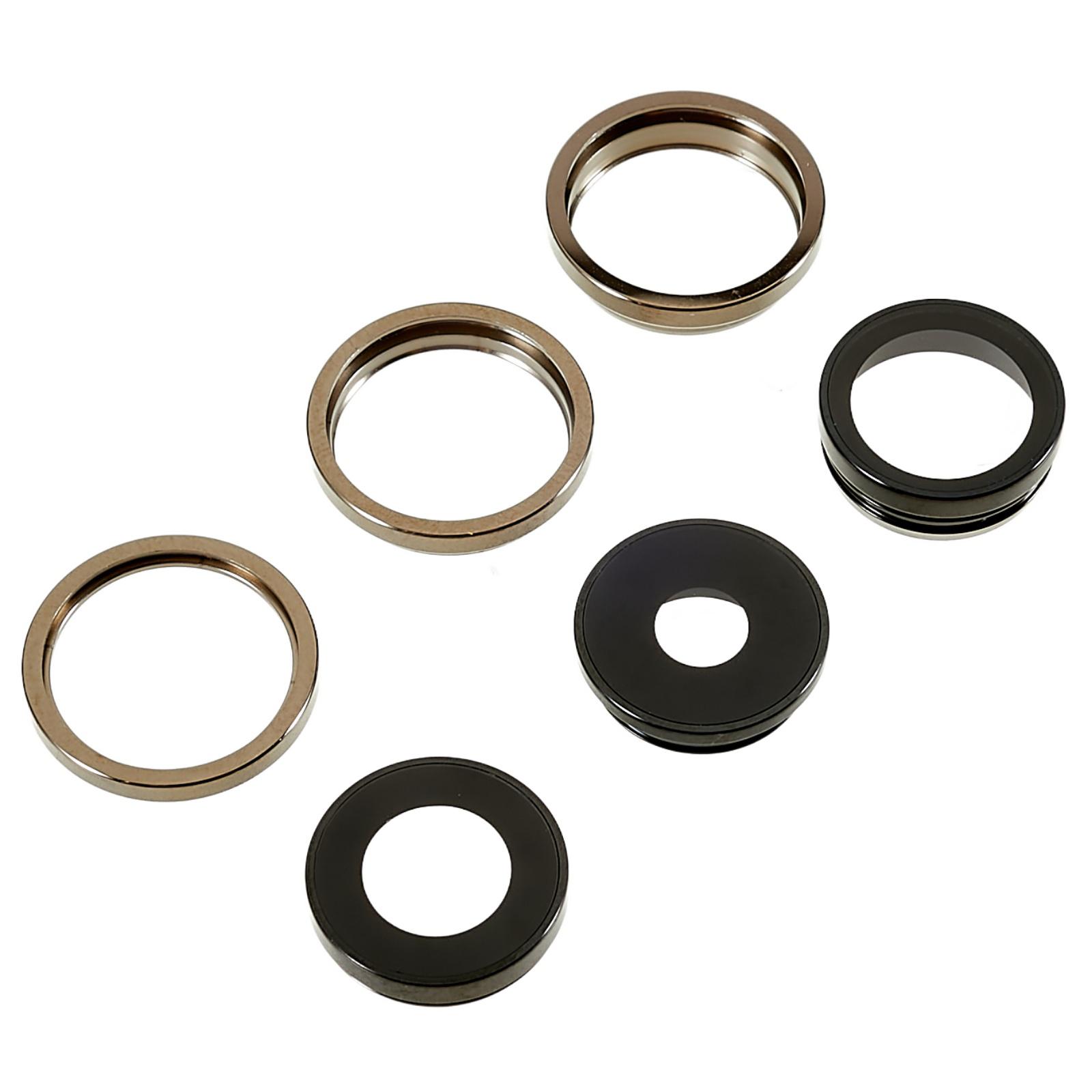 

For iPhone 14 Pro 1 Set Rear Back Camera Lens Ring Cover with Glass Lens (without Logo) Gold
