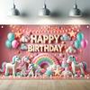 Magical Unicorn - Themed Happy Birthday Background,Tapestries, Party Decorations, Birthday Carnival Celebration Gifts