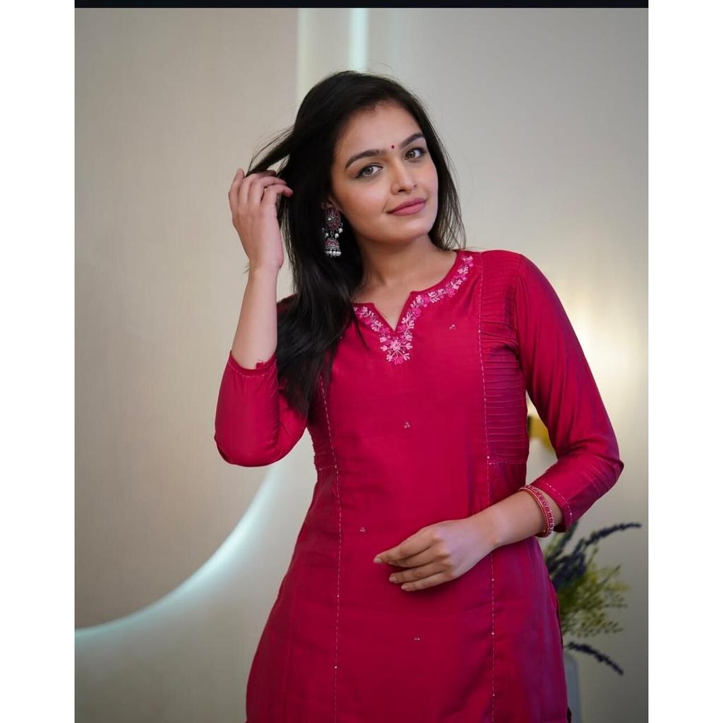 Women Bollywood Top Tunic Kurta Pant Set Indian Party Wear Ethnic Kurti Dress SC-2152