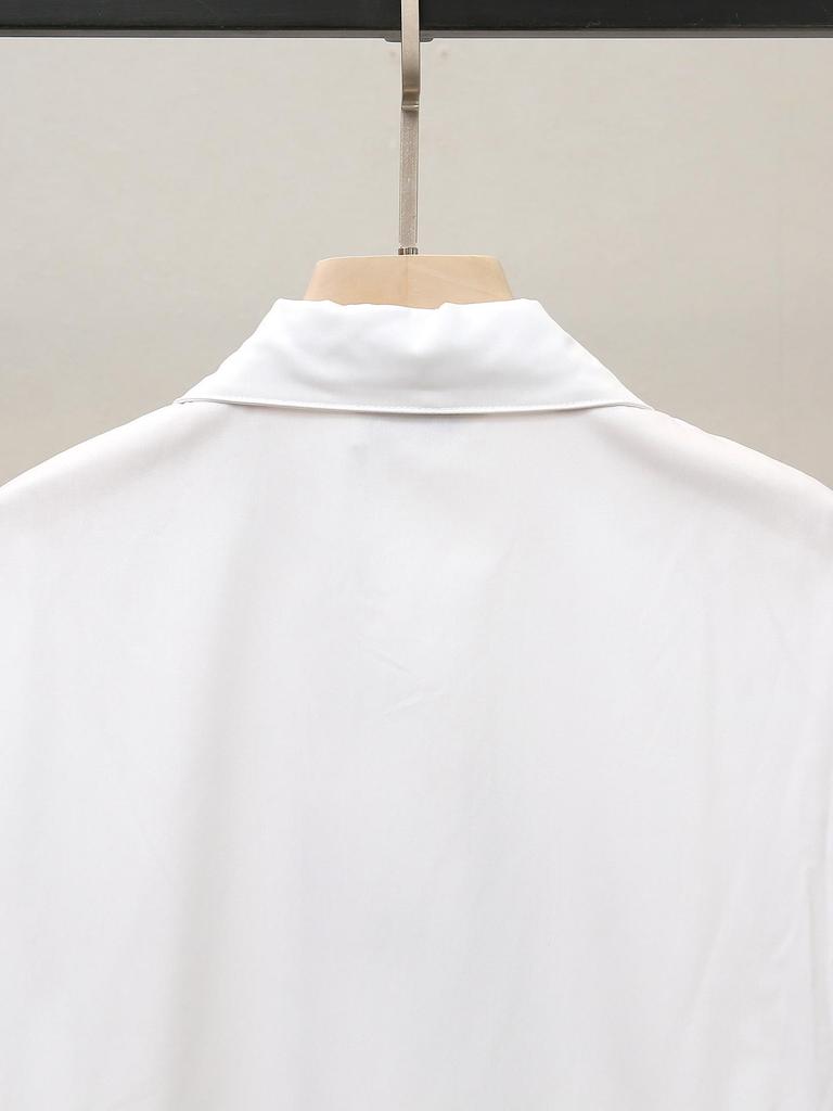 Autumn French Bow Tie Irregular Design Women's Versatile Shirt Top