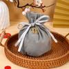 Chinese Flannel Gift Bag Traditional Wedding Gift Bag Creative Drawstring Candy Bag  Guests