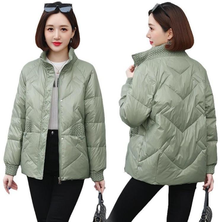 2024 New Winter Women Down Cotton Jacket Warm Loose Fit Fashion Coat Slimming Moms Outerwear