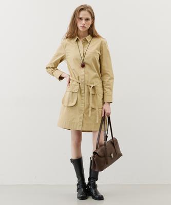 City Breeze Utility Belted Dress_Beige