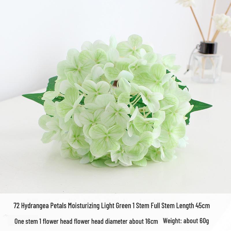 72 Blütenblätter Hortensie 3D-gedruckte künstliche Blume - Hydrierende Haptik Kunstblume für Hochzeitsdekorationen.