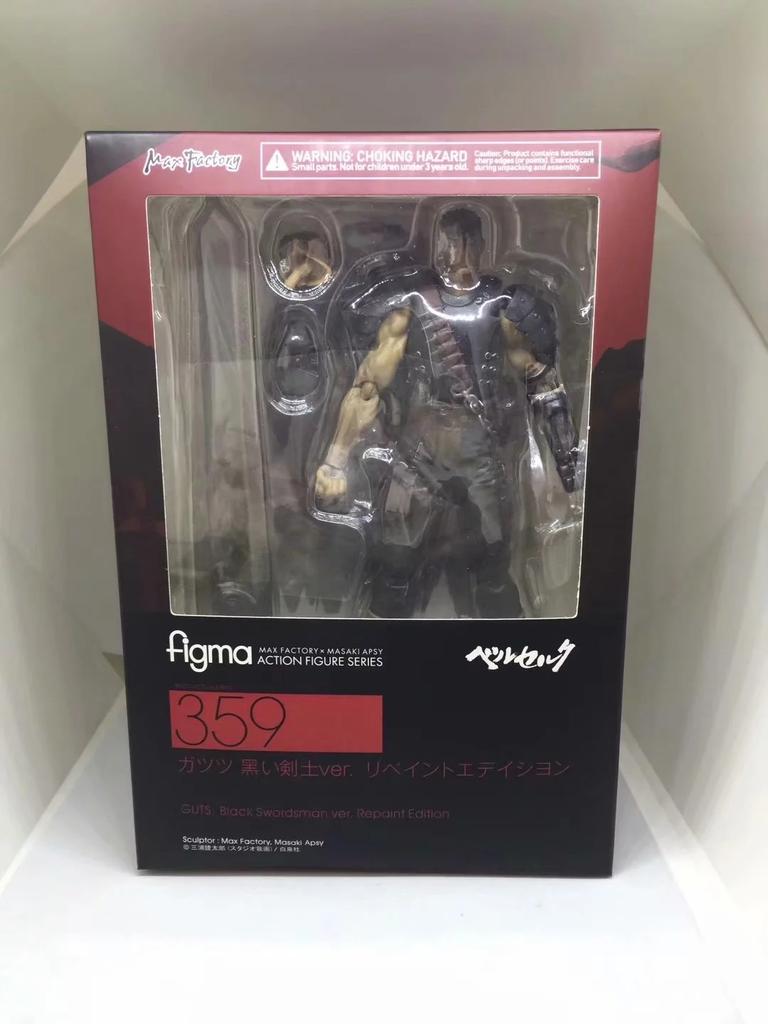 Anime Games Figma 359 Repaint Edition GUTS: Black Swordsman Action Figure Berserk Movable Model Toy Boy Collectables Gifts