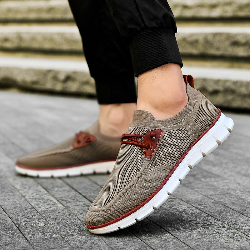 Comfortable Sports Casual Shoes Fly-woven Breathable Extra Large Size Spring and Summer Lazy Shoes