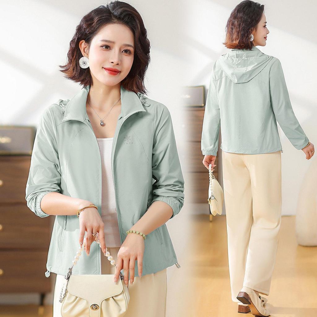 2026 Spring Fashion Sun Protection Jacket for Middle-Aged & Elderly Women - Lightweight, Stylish Summer Wear