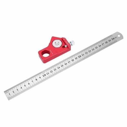 Woodworking Ruler, Woodworking Marking Tool with Magnetic Ruler Stop, 0.1mm Accuracy, 300mm Measuring Range, for Automotive, Woodworking, Construction