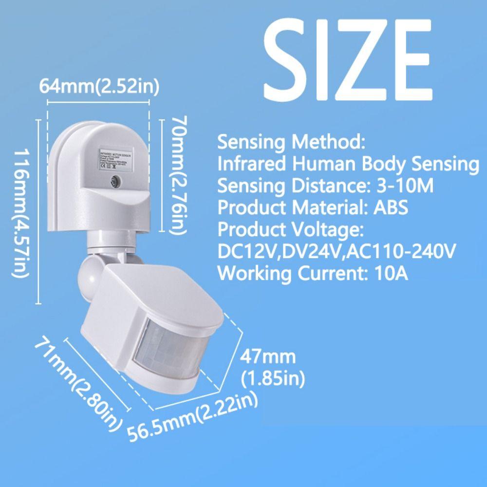 DC12/24V Infrared Light Sensor Human Induction Human Body Sensor  Outdoor Use