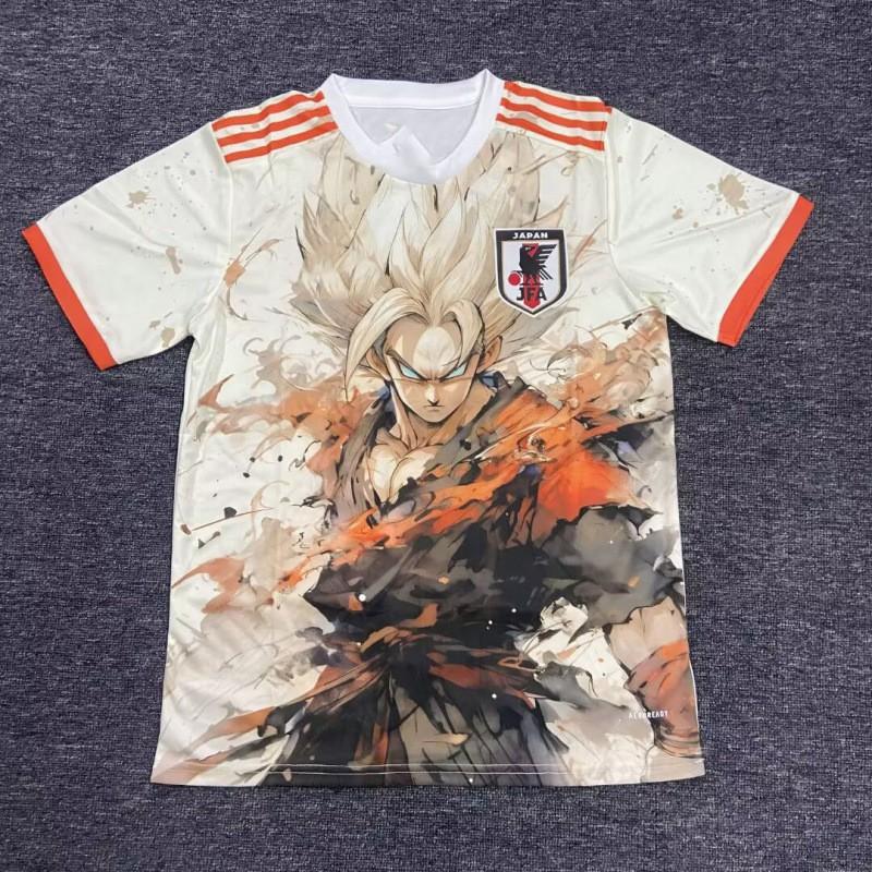 Kurzärmeliges Fußballtrikot inspiriert von der japanischen Nationalmannschaft Anime-Kollaboration Dragon Ball One Piece Naruto