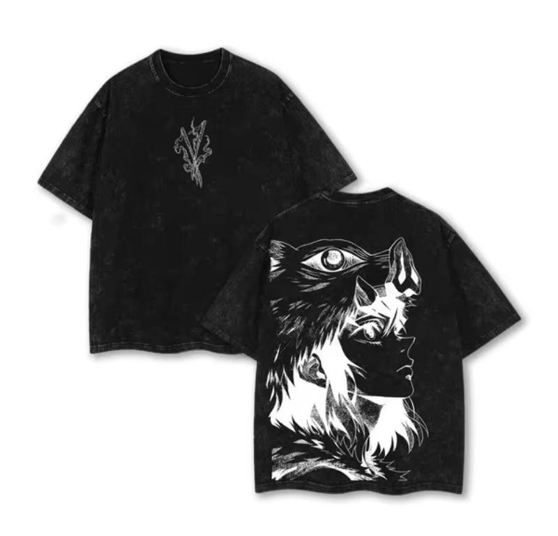 

Demon Slayer Anime Man Women cotton Short Sleeve Tee Streetwear Vintage Washed Tshirt Casual Tops Summer Yk New 2XL