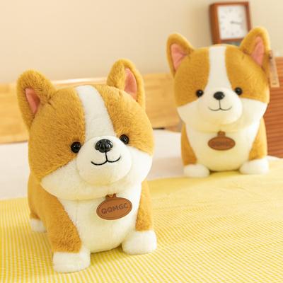 Corgi Doll Plush Toy Cute Bed Simulation Dog Doll Throw Pillow for Children