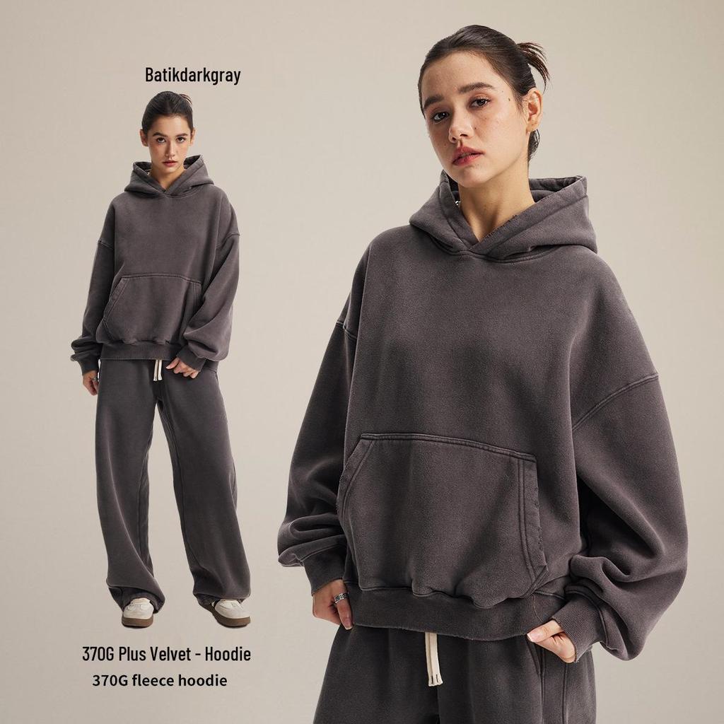 Chain Tide Menswear | 2025 Autumn/Winter Boxy Fit Ripped Distressed Hooded Sweatshirt with Plus Velvet