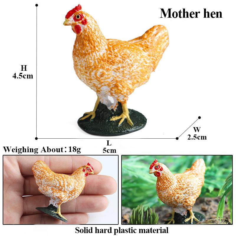 

Oenux Милые животные на ферме Курица Индейка Цыпленок Петух Фигурка Модель Фигурки Птица Миниатюрная Обучающая ПВХ Детская Игрушка