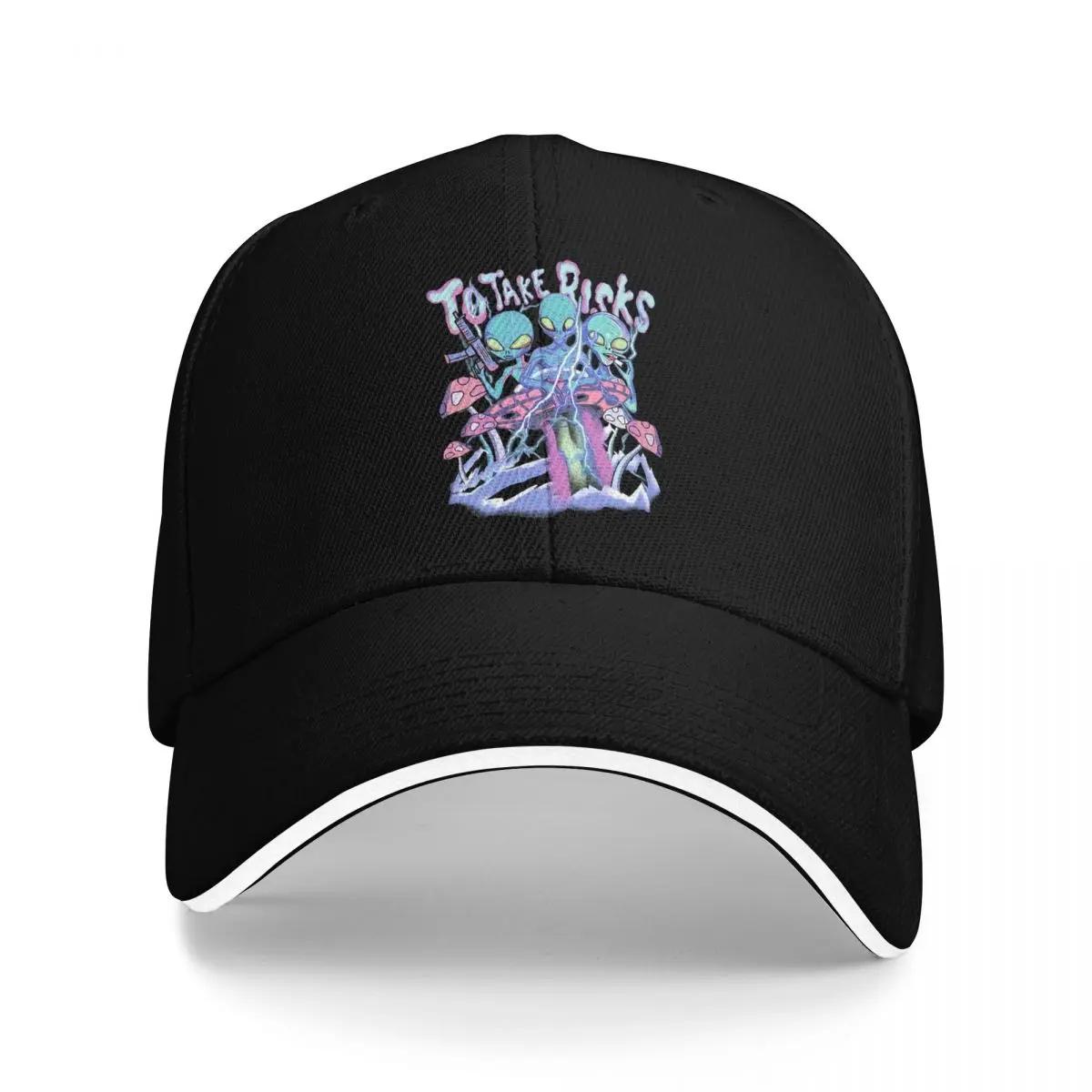 Take Risks Alien UFO Trucker Hat Caps Unisex Cap For Unisex Baseball Cap For Unisex One Size