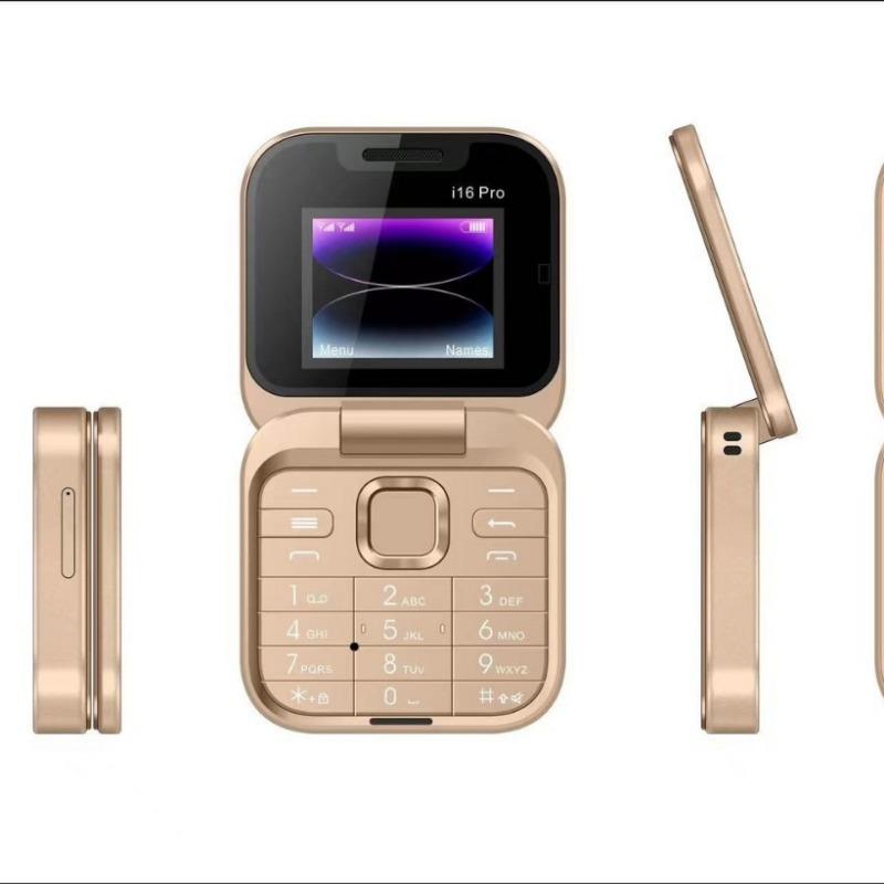 Mobile Phone I16 Pro Dual Card Dual Standby Non-smart Phone Flip Phone Bluetooth Folding Small Phone