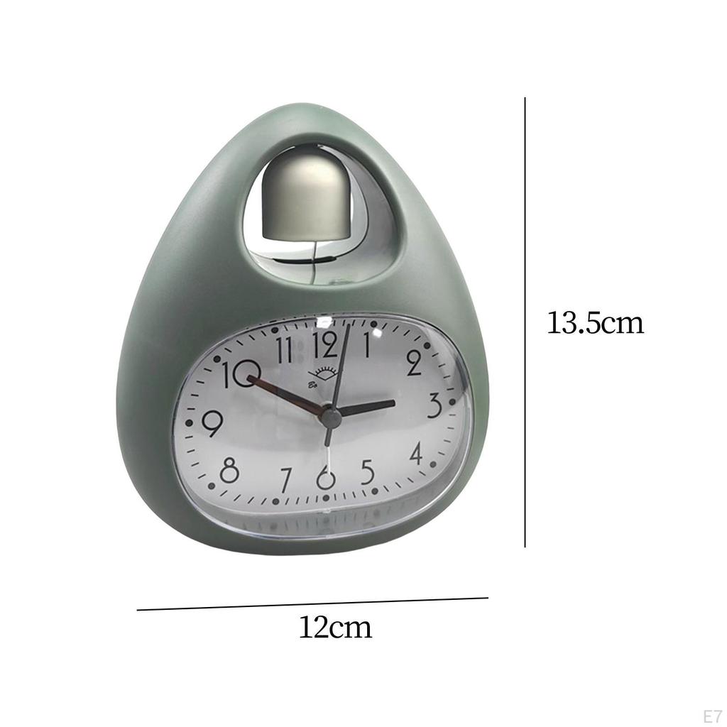 Clock Nordic Loud Bells Night Light Simple Vintage Desktop Sculpture for Hotel Bedside Living Room