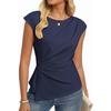 Women One Shoulder Asymmetric Draped Top Elegant Sleeveless Blouse Casual Summer Tank Top