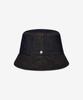 Bajal Va Curved Denim Stitch Detail Bucket Hat Black