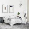 VidaXL Black Bed Frames 120x200 Cm Engineered Wood and Metal, Bed, Bedroom Furniture, Slatted Base, Double Bed, Bed 3280037