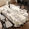 European Retro Minimalist Tables Pad PVC Rectangular Luxury Tablecloth Oil Resistant Wear Resistant Easy To Maintain Desk Mat