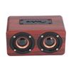 Speaker Portable Red Dual Speakers Voice Call Usb Charging Wooden Speaker Subwoofer