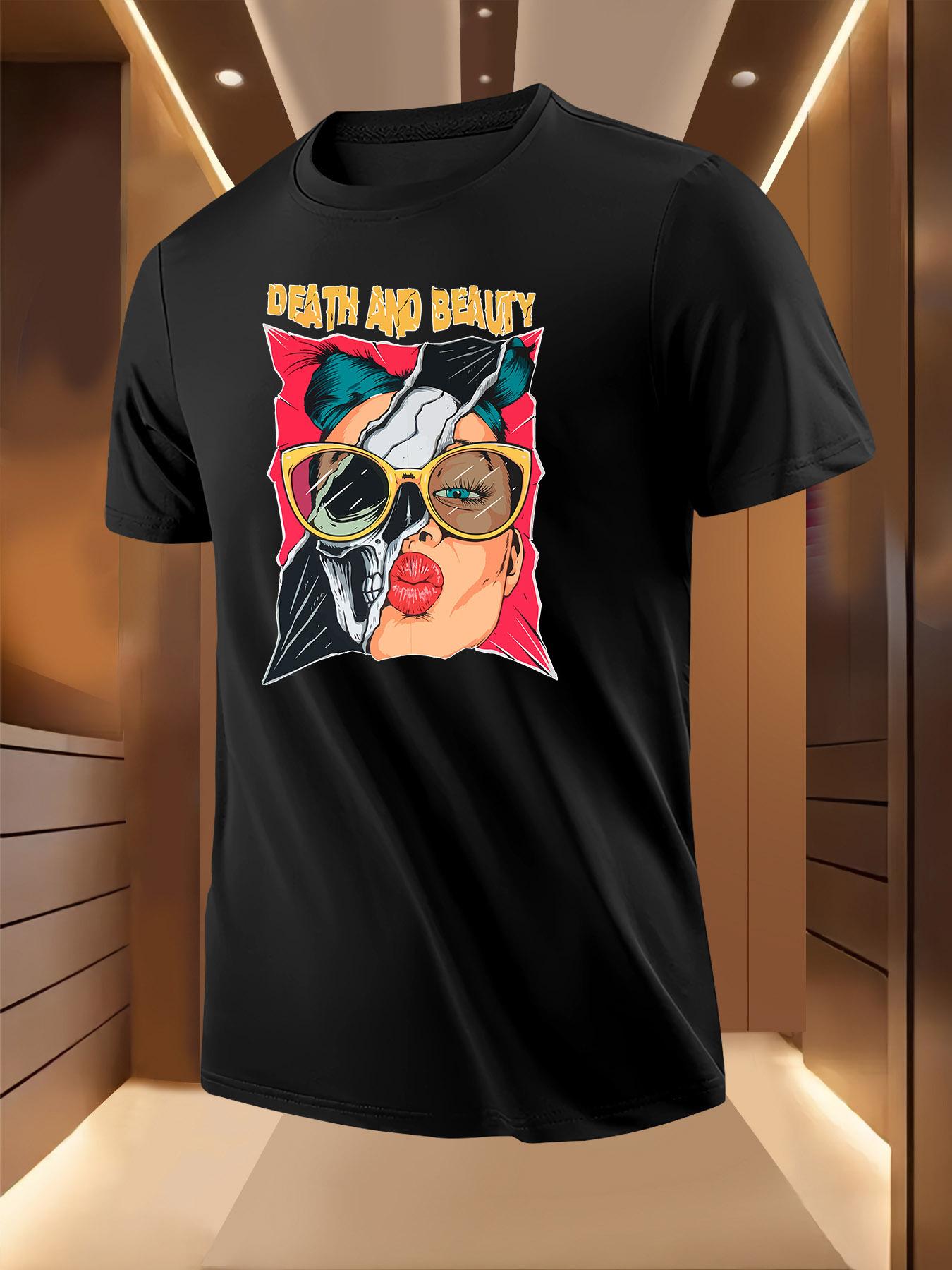 Death and Beauty Graphic Tshirt - Lightweight Summer Tee ... XXXL
