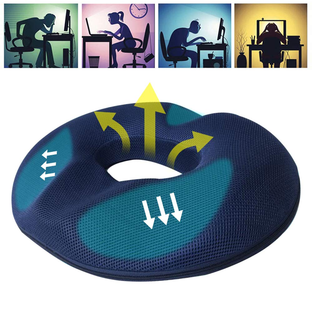 seat memory mesh round home sitting meal portable seat round seat chair seat donut memory foam gift Cushion, cushion, foam, surface, seat,