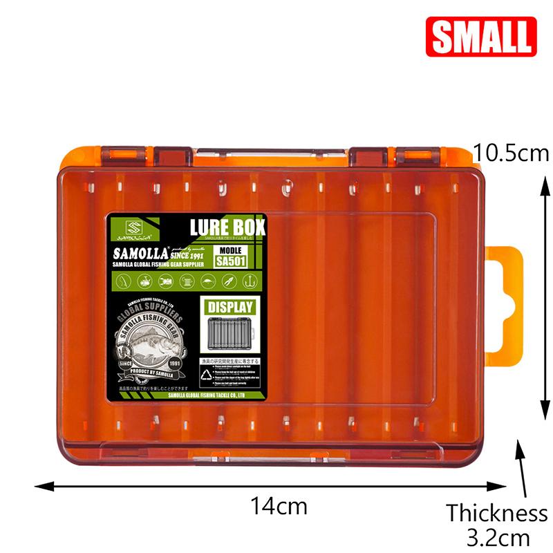 1PC 12 Compartments Fishing Tackle Organizer With 2 Buckle Plastic Clear Storage Case Double Sided Fishing Lure Boxes