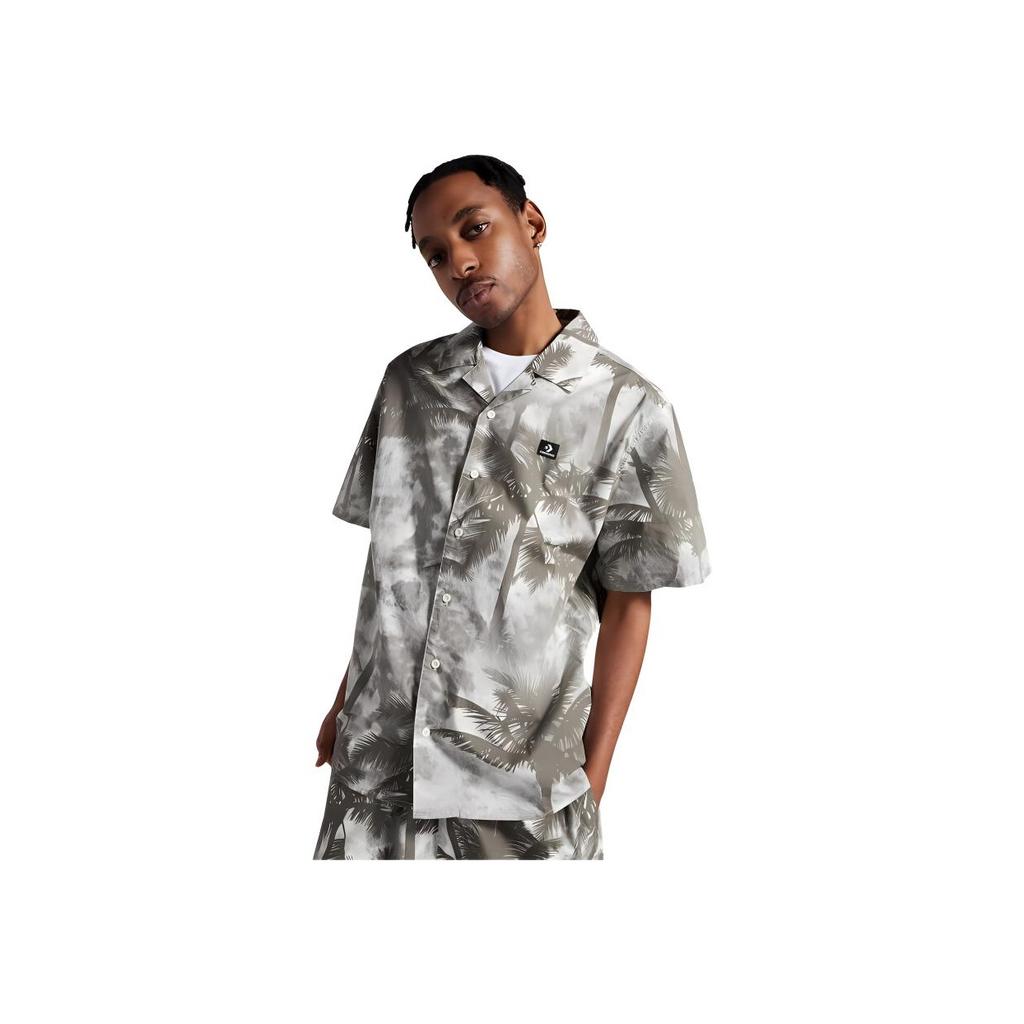 New Converse Resort Palm Trees Button Down Shirt 10026435-A01