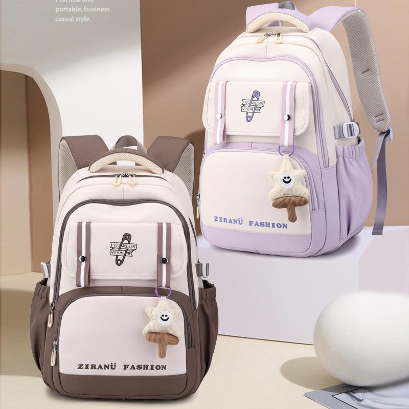 Cute Elementary Girl School Backpack Middle School Student Bag Women Waterproof Travel Backpack Large Capacity Ladies Bookbag