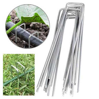 50 Pcs Garten Stakes Verzinktem Stahl U Geformt Landschaft Stakes Rost-Beständig Wiederverwendbare Boden Stakes für