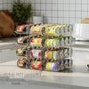 Stackable Multi-layer Transparent Storage Rack for Canned Food and Beverages