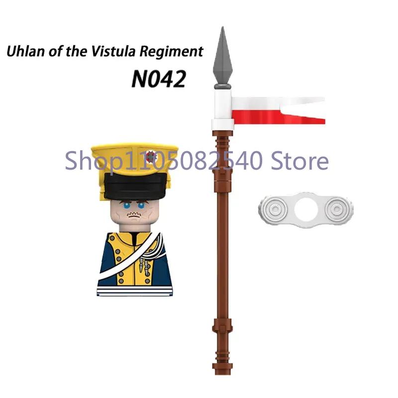 Medieval Military Soldier Figures Napoleon MOC Building Blocks Cavalry Weapons Shield Armor Cannon Militia Cowboy Toys Gift Z013